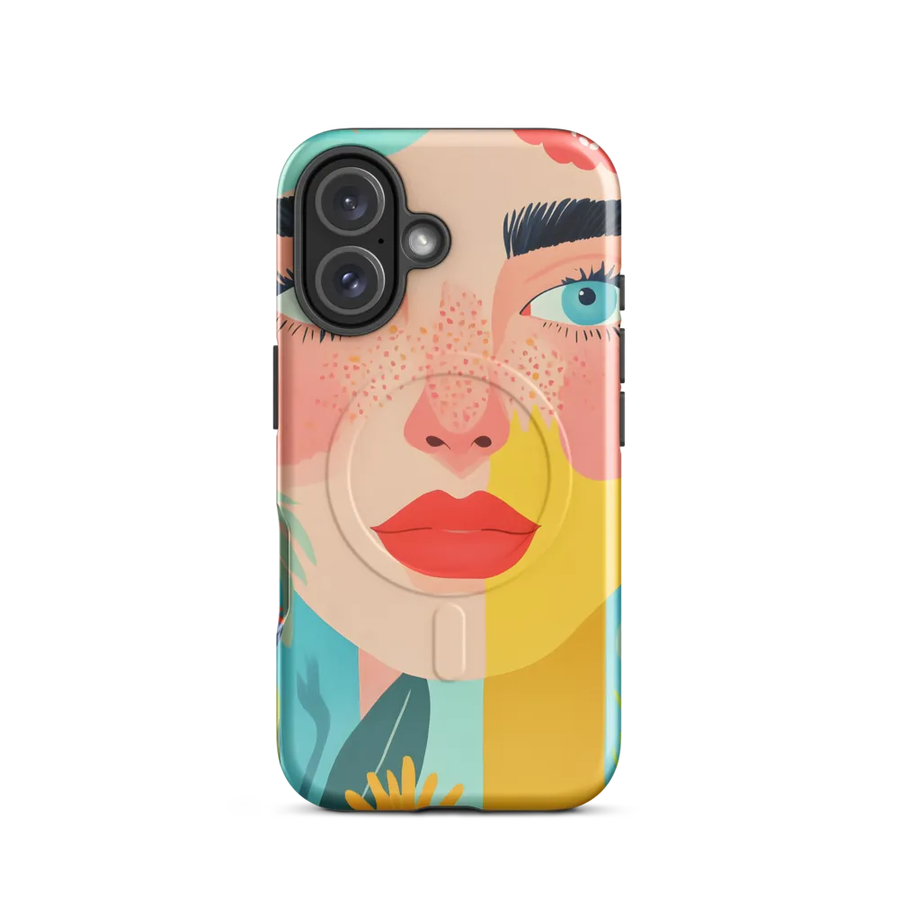 Floral Serenity: A Modern Portrait