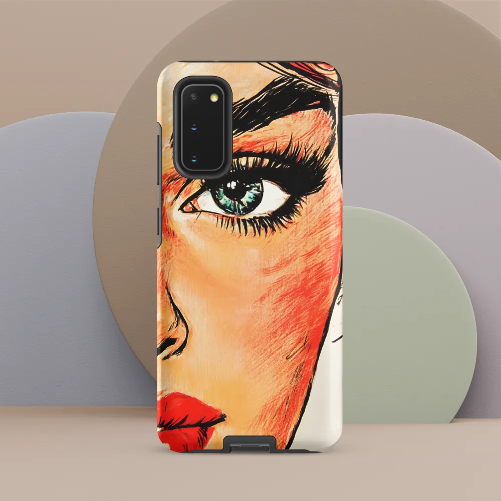 Turquoise Eye, Red Lip — Pop-Illustration Close-Up