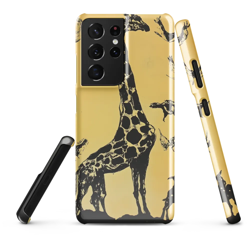 Whimsical Harmony of Giraffe and Birds