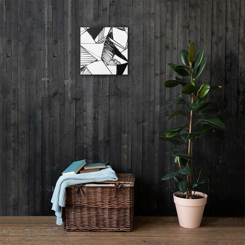 Dynamic Geometry in Ink | Canvas | 16″×16″