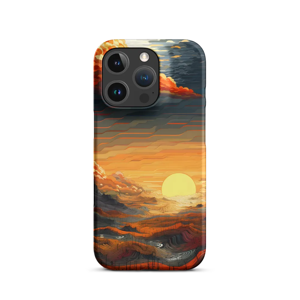 Ethereal Sunset: A Serene Landscape in Flowing Forms