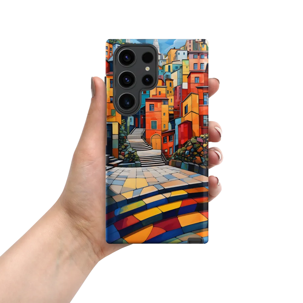 Vibrant Village: A Cubist Journey