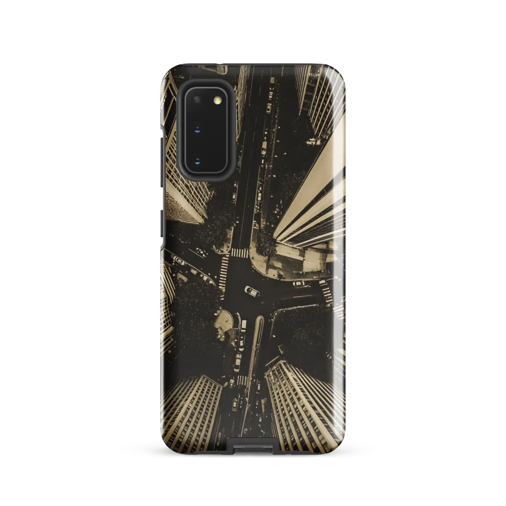 Urban Symphony: Aerial Perspective of City Life | Phone Case |  S20 | Tough Case | Glossy