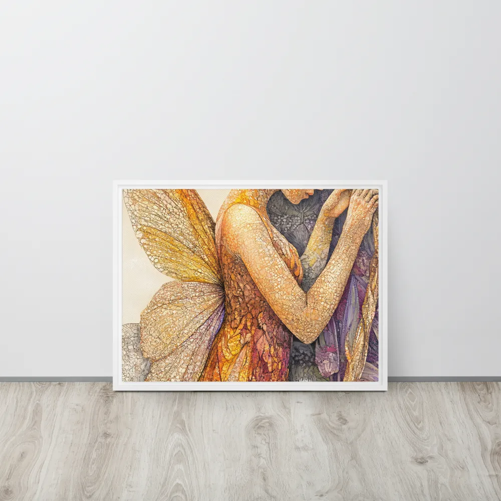 Whispers of the Frosted Meadow | Canvas with White Frame | 18″×24″