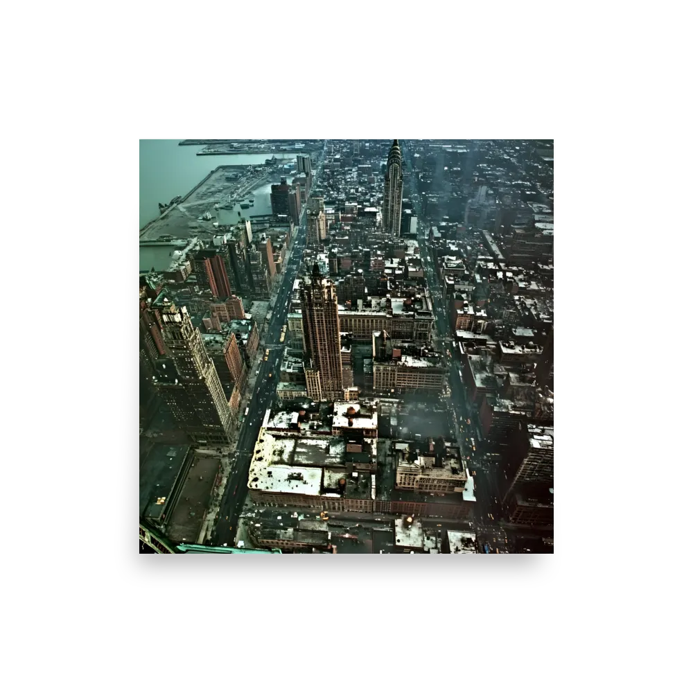 Aerial Symphony of Urban Life | Poster | 14″×14″