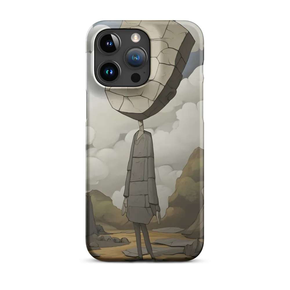 Whimsical Stone Figure in a Rocky Landscape | Phone Case |  15 Pro Max | Snap Case | Matte