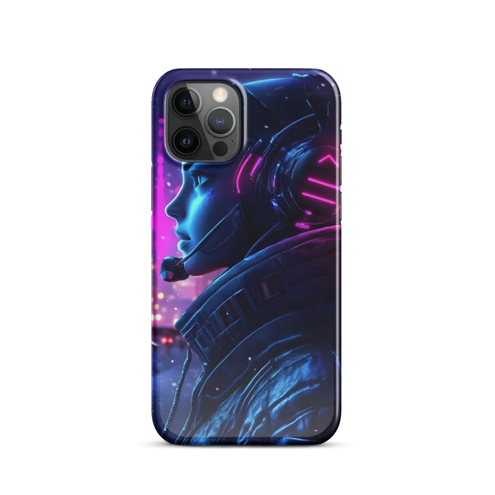 Dystopian Elegance: Cyberpunk Figure in Neon