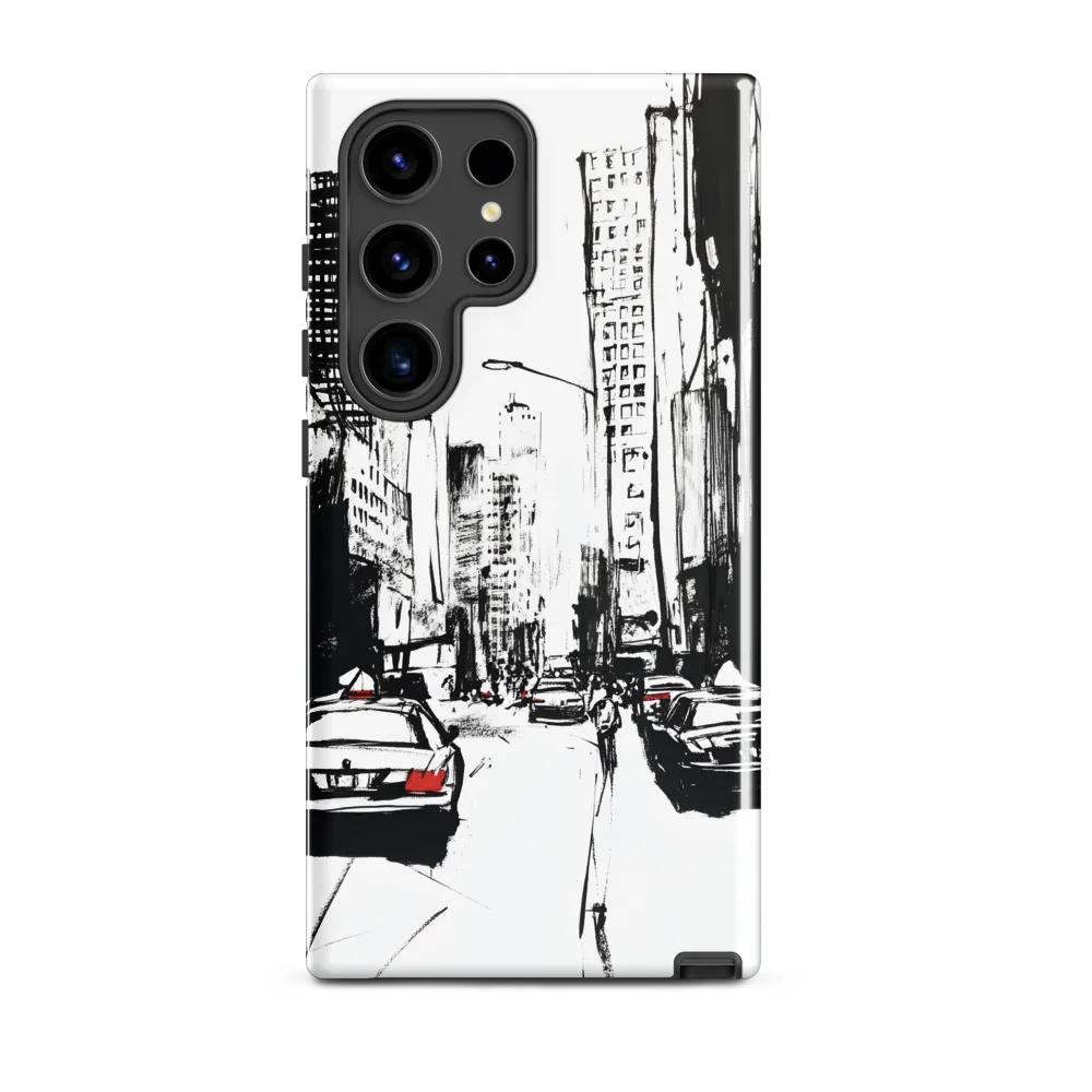 Urban Pulse: A Monochromatic Journey | Phone Case |  S24 Ultra | Tough Case | Glossy