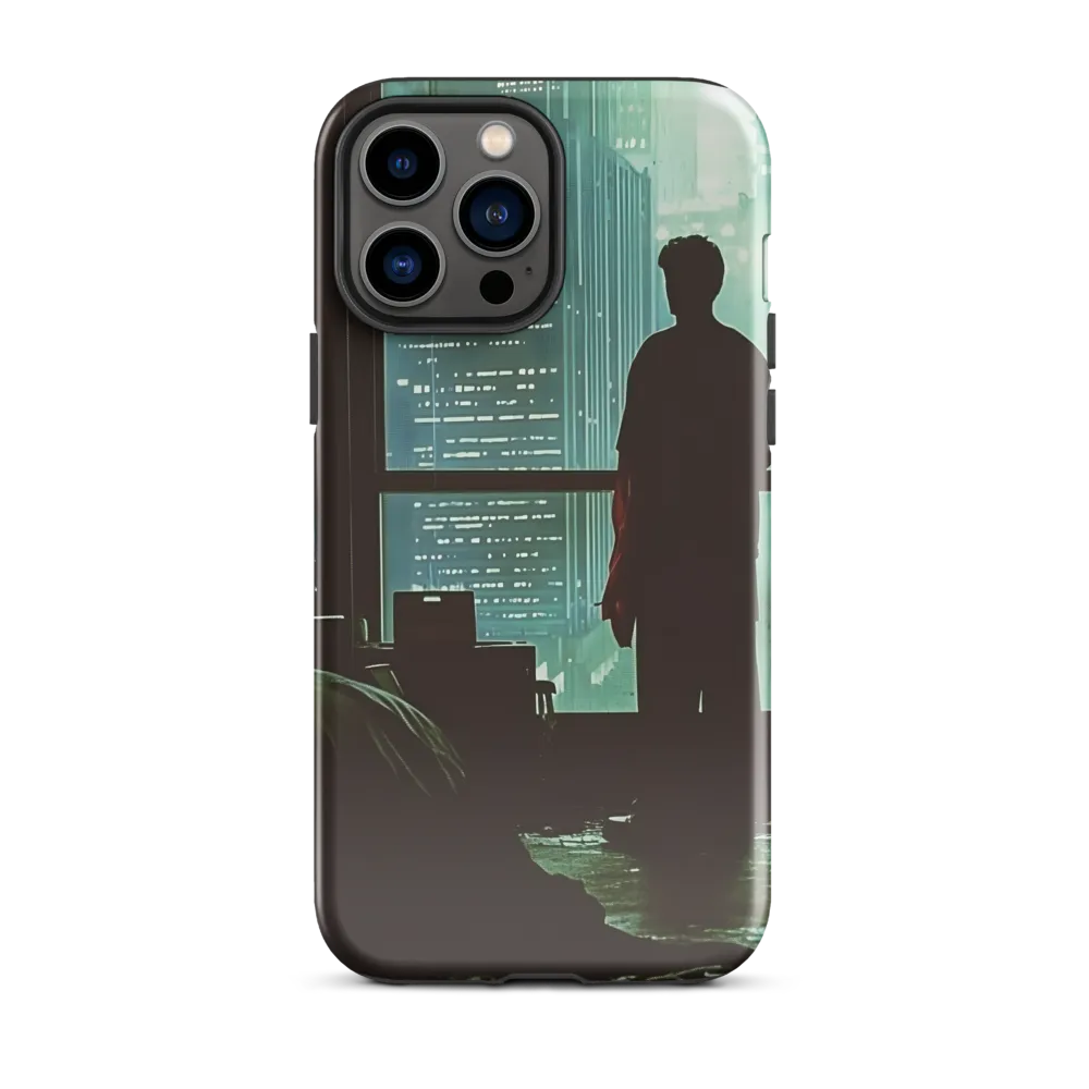 Silent Contemplation in a Futuristic Dystopia