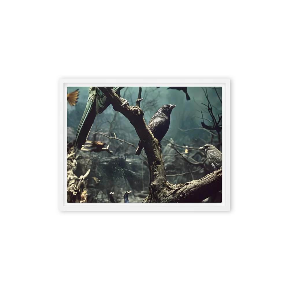 Whispers of the Avian Realm | Canvas with White Frame | 12″×16″
