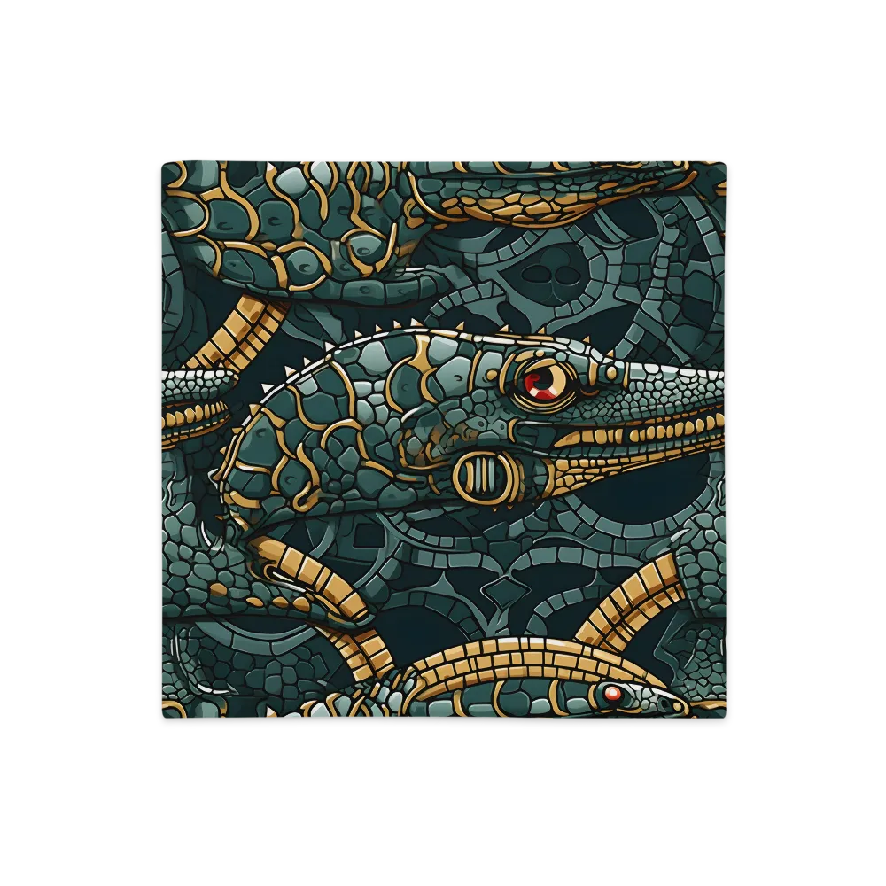 Lizards of Abstraction | Pillow Case | 18″×18″