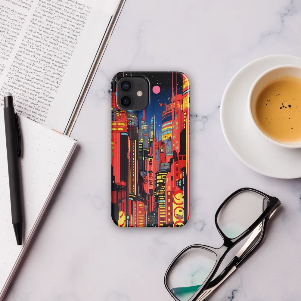 Neon Dreams: A Cyberpunk Cityscape | Phone Case |  12 | Snap Case | Glossy