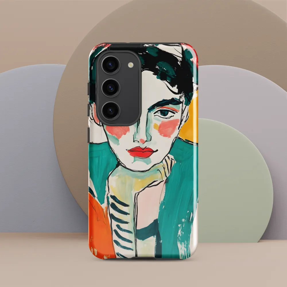 Contemplative Portrait in Bold Hues
