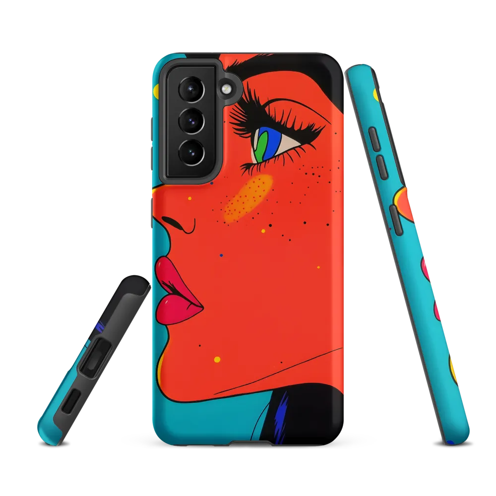 Vibrant Feminine Profile in Pop Art