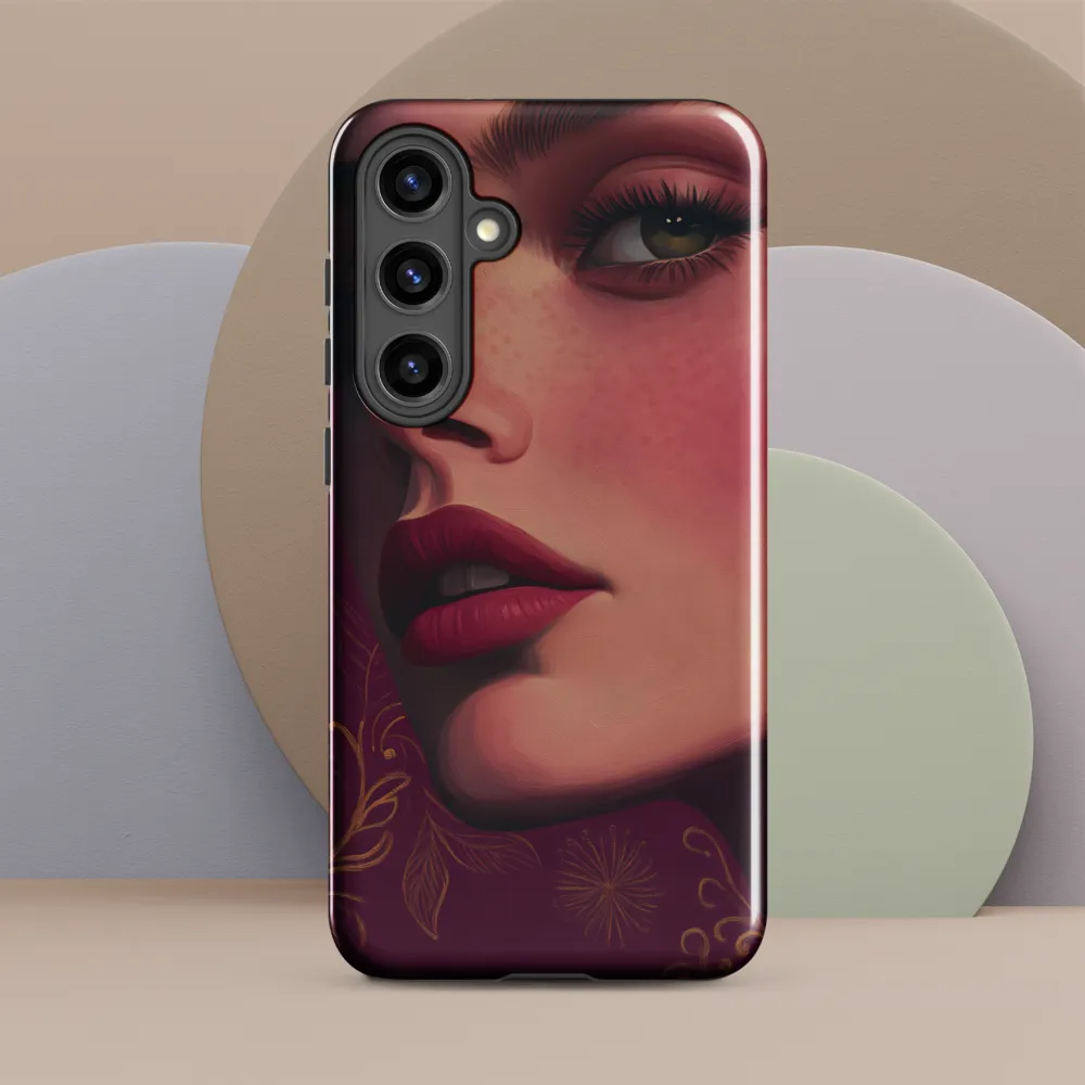 Ember Portrait with Golden Filigree