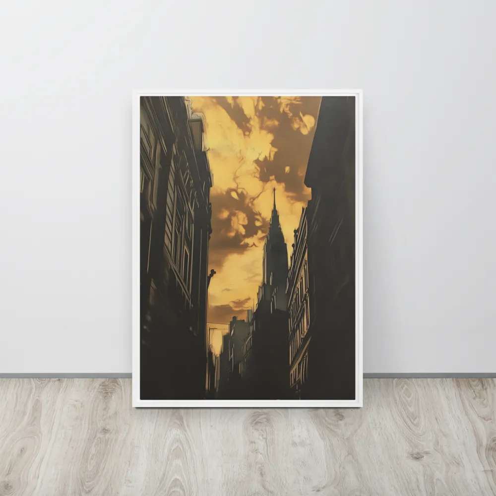 The Twilight Streets | Canvas with White Frame | 20″×28″