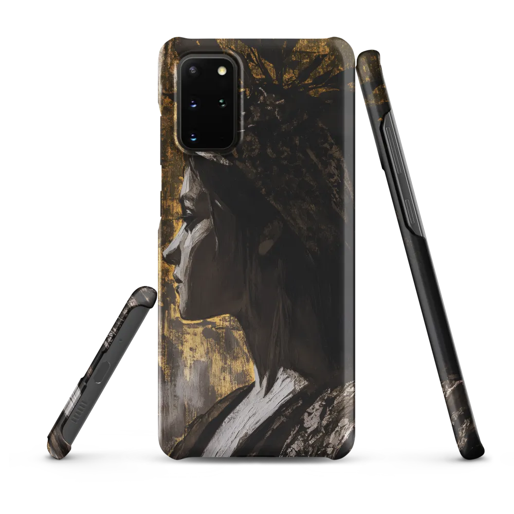 Golden Elegance: A Modern Profile Portrait