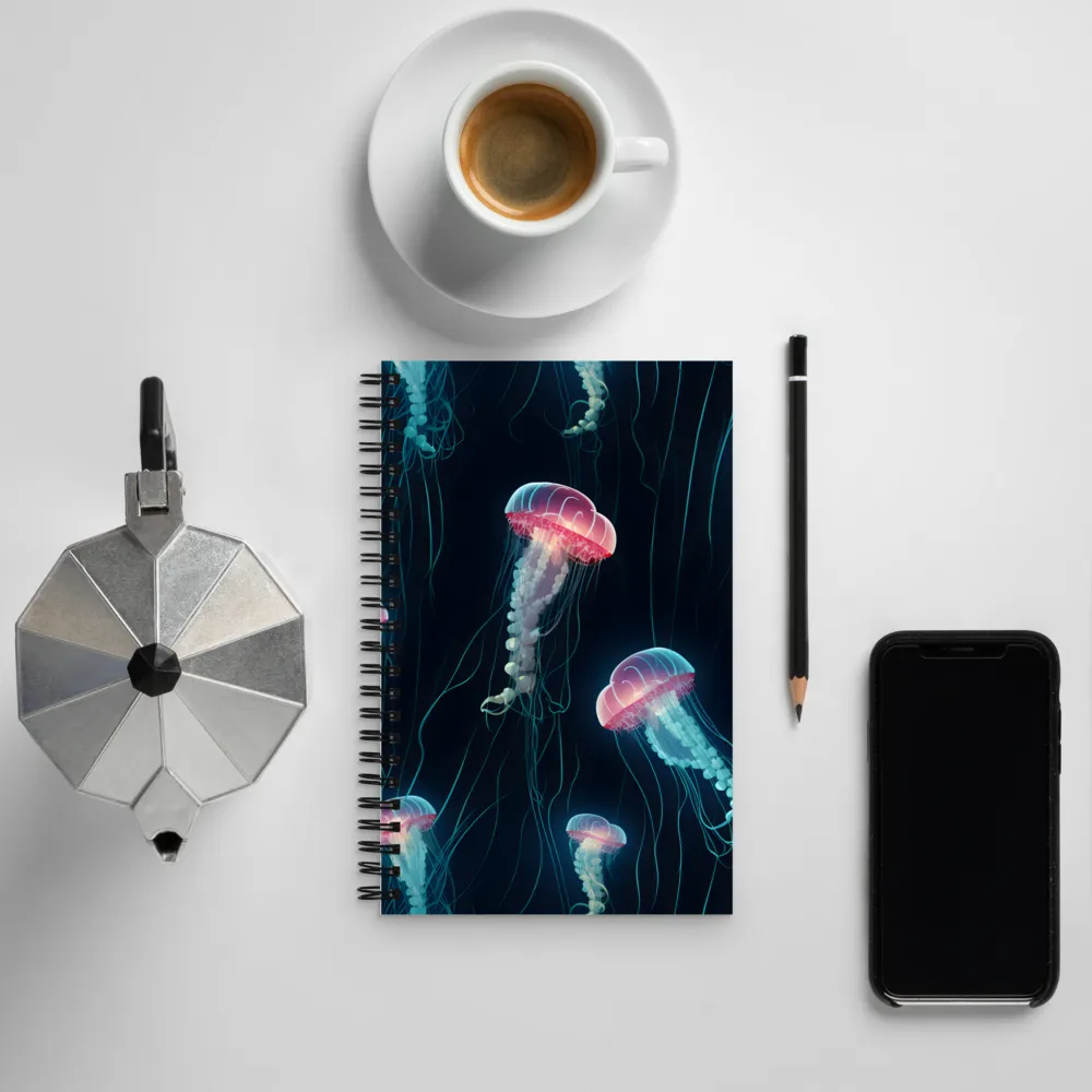 Ethereal Dance of Jellyfish | Spiral Notebook