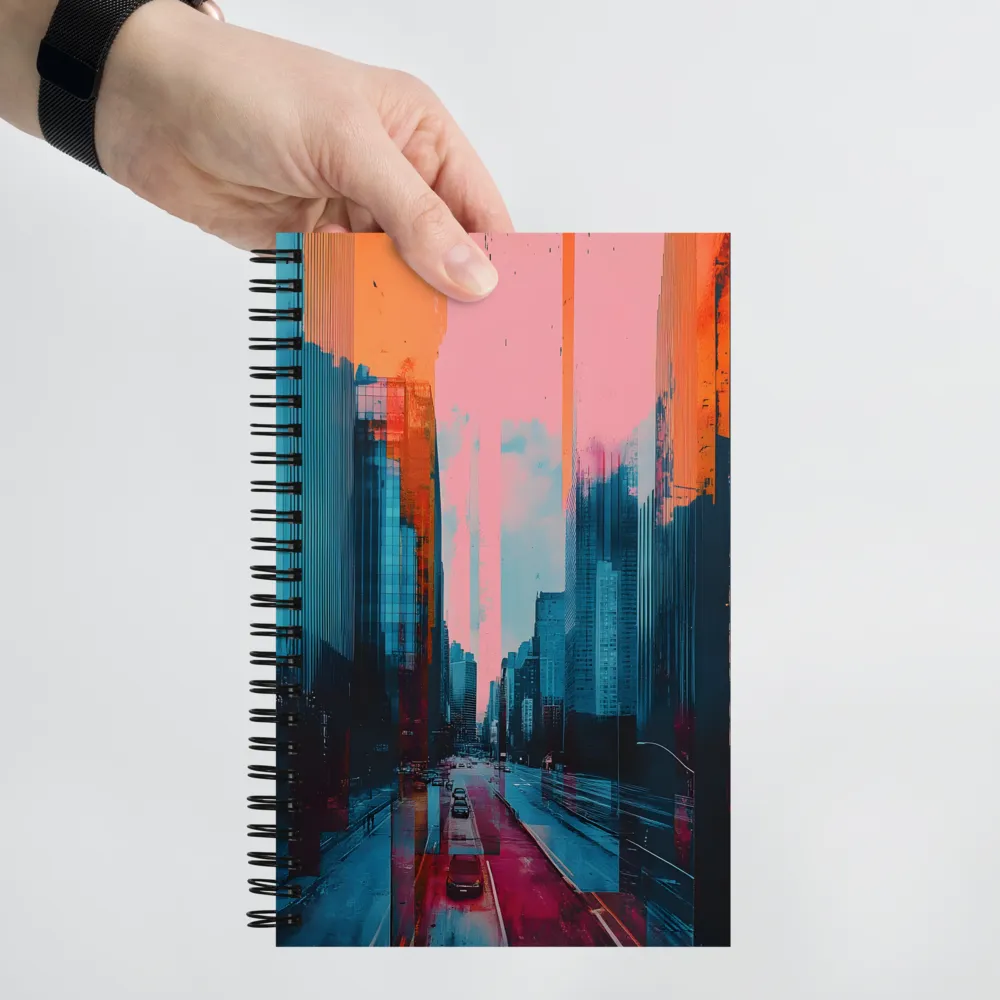 Urban Symphony: A Study in Color and Form | Spiral Notebook