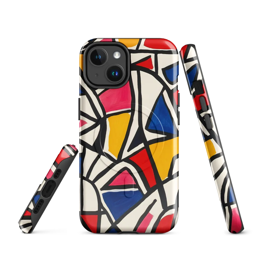 Vibrant Geometric Harmony | Phone Case |  14 | MagSafe® Tough Case | Glossy
