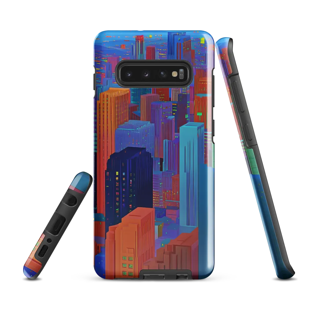 Vibrant Metropolis in Twilight | Phone Case |  S10 Plus | Tough Case | Glossy