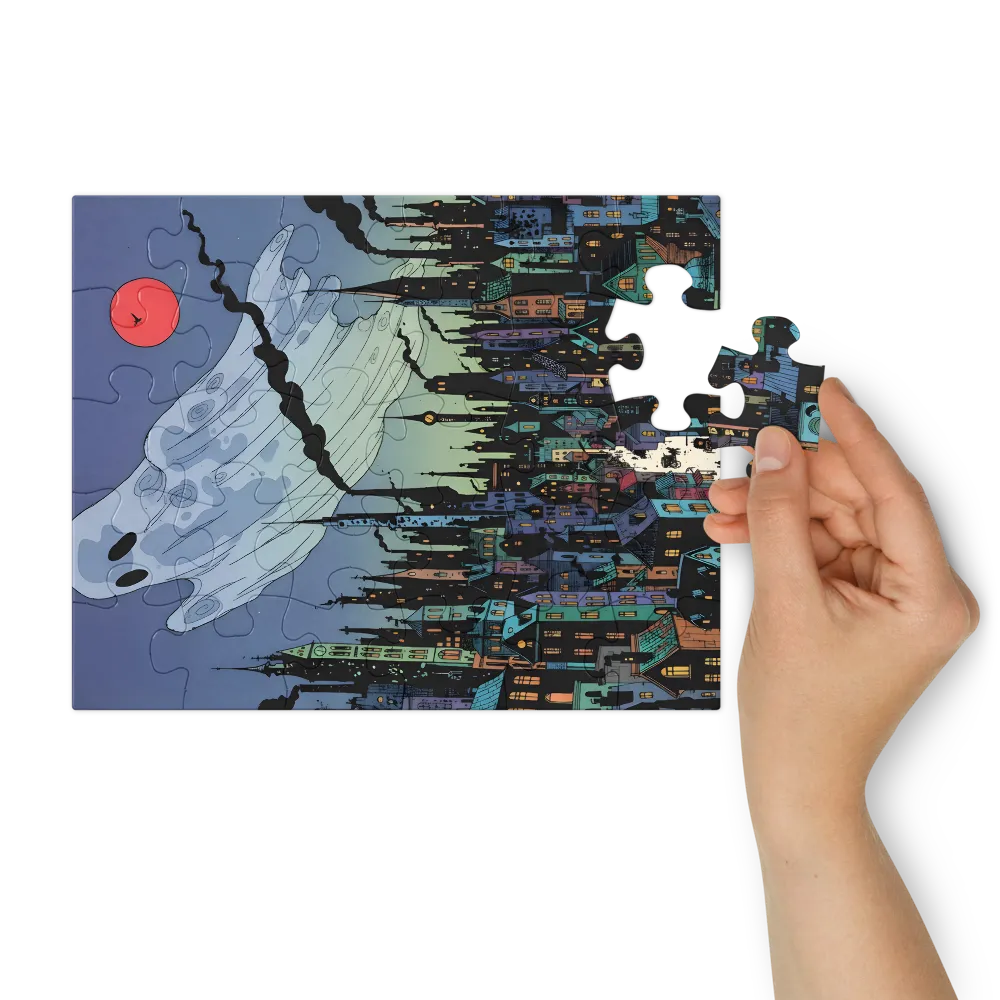 Specter Over the City 
 Jigsaw Puzzle in Tin Box