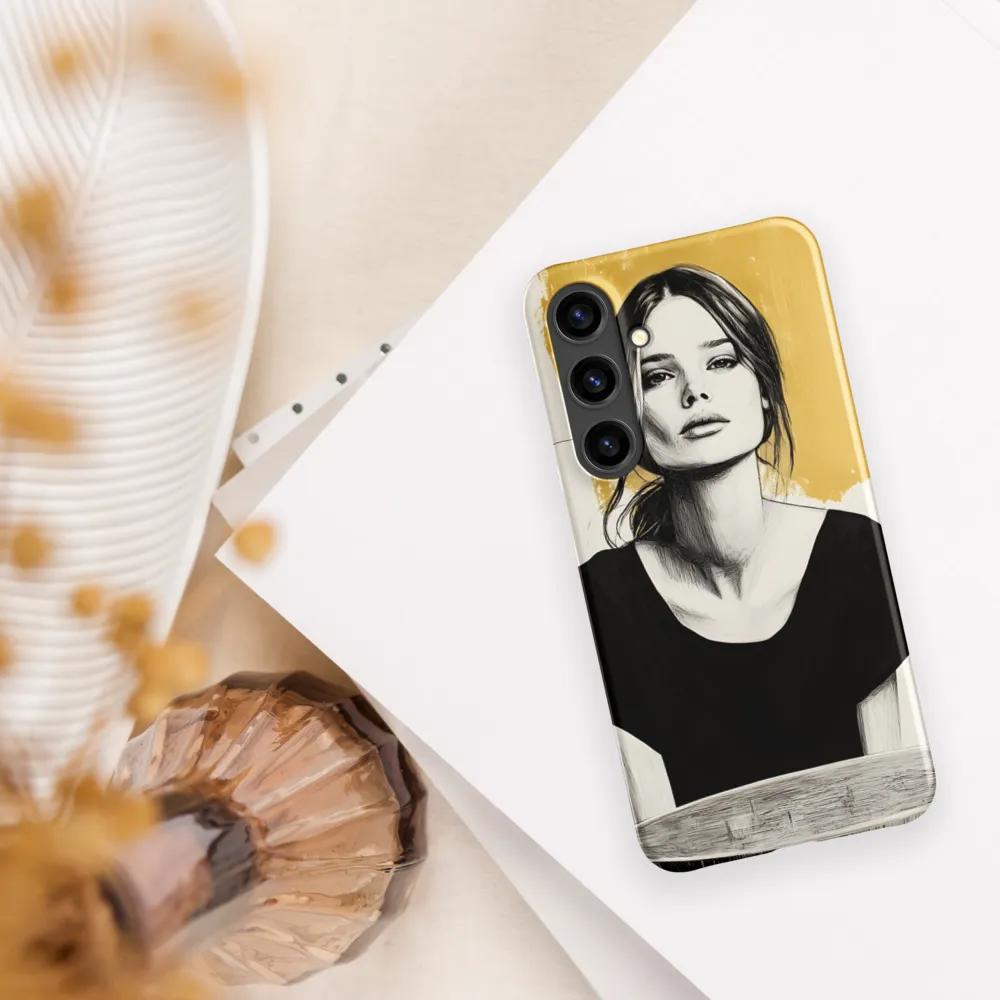 Golden Serenity: A Minimalist Portrait