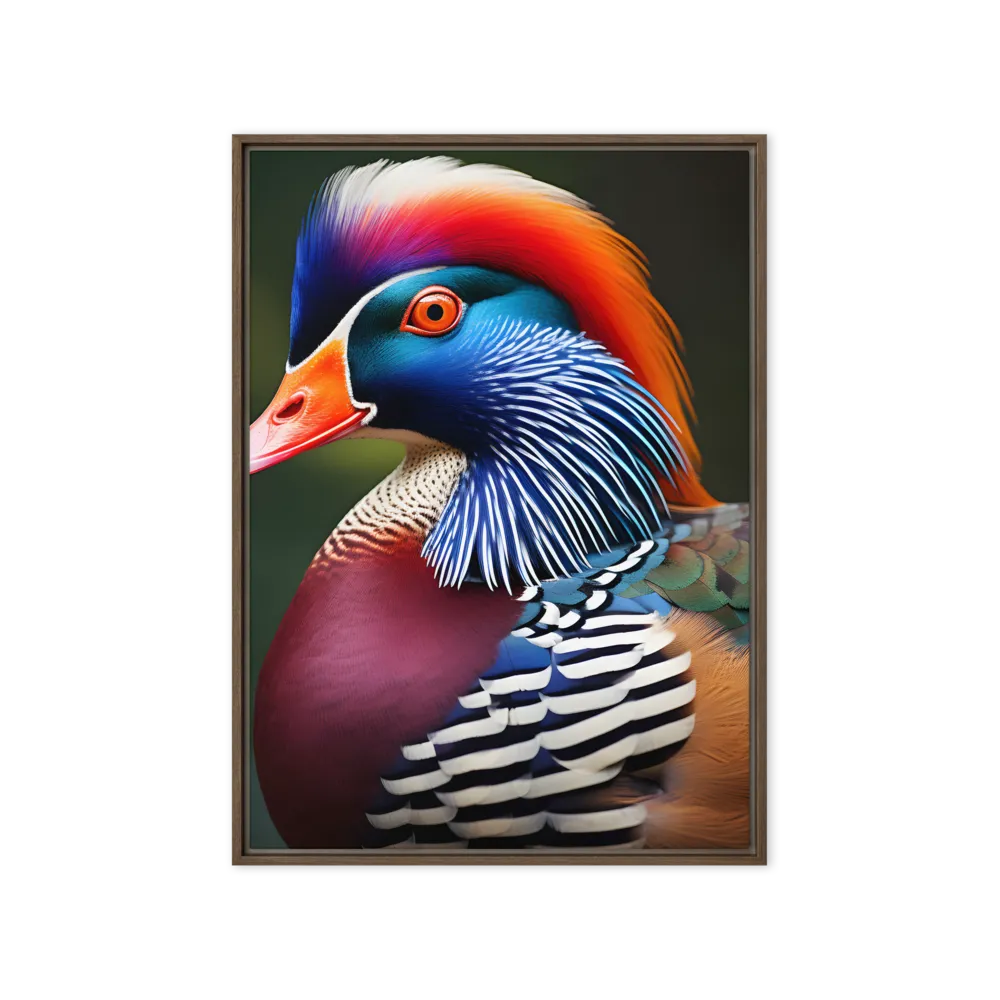 The Majestic Mandarin | Canvas with Brown Frame | 20″×28″