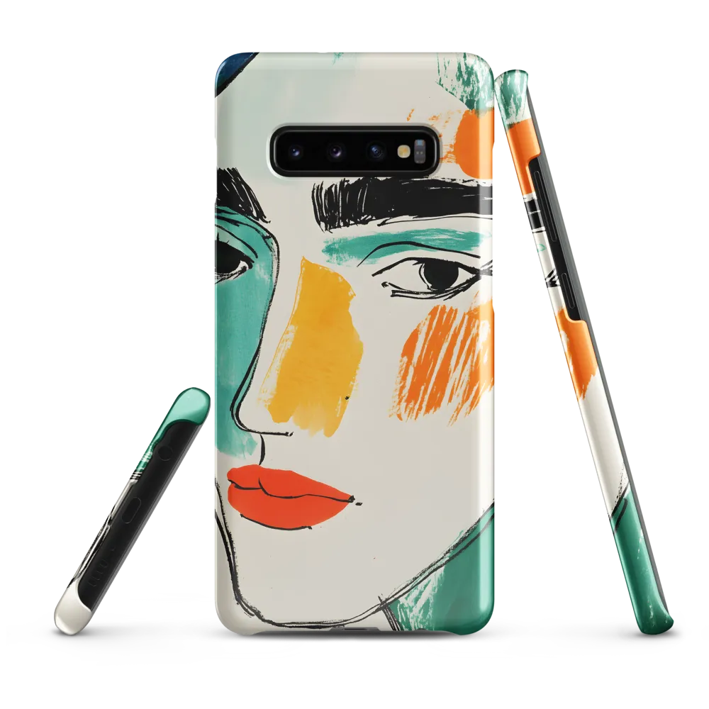 Contemporary Line Portrait | Phone Case |  S10 Plus | Snap Case | Glossy