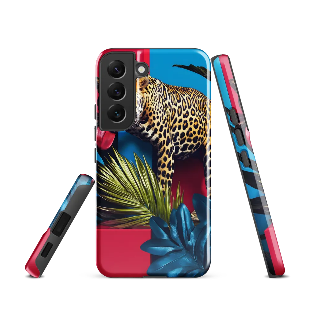 Playful Leopard in Vibrant Paradise