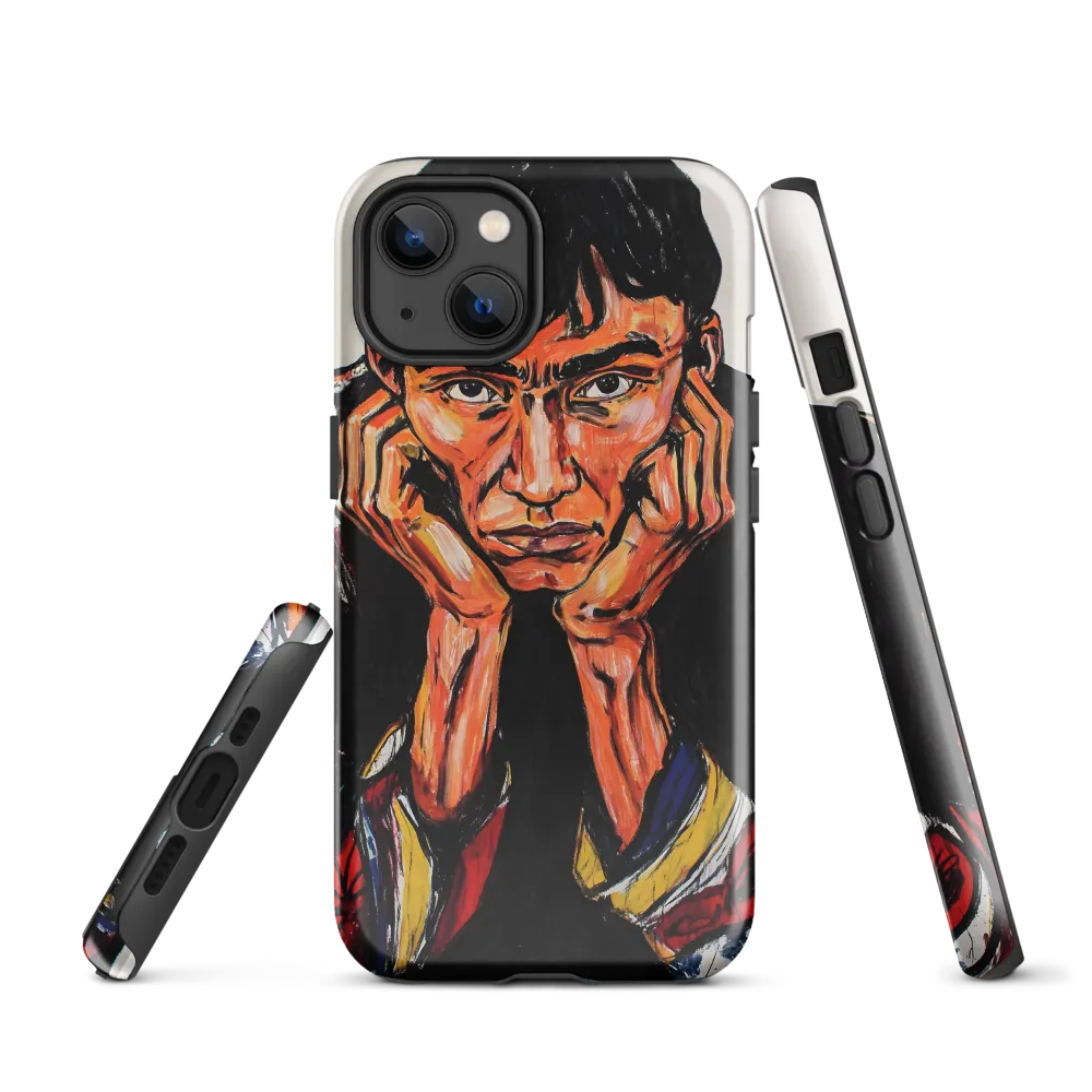 Contemplative Intensity: An Expressionist Portrait