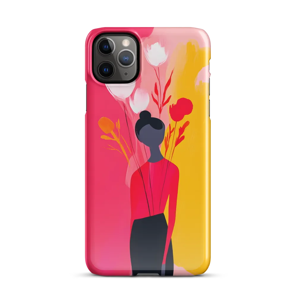 Floral Whimsy: A Modern Embrace | Phone Case |  11 Pro Max | Snap Case | Glossy