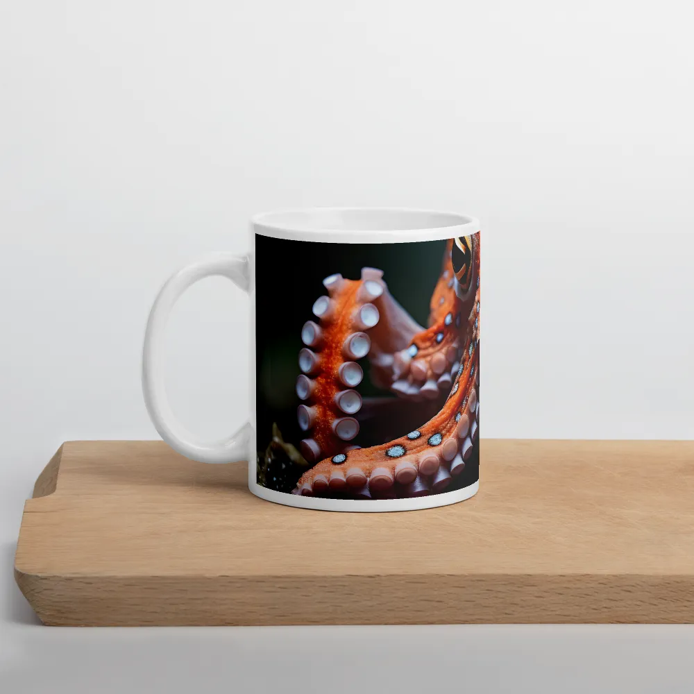 Curiosity of the Deep: The Orange Octopus | Mug with White inside | 11 oz