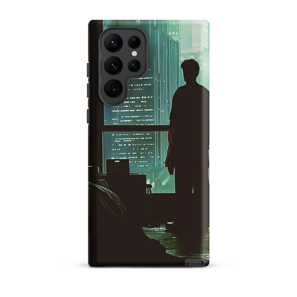 Silent Contemplation in a Futuristic Dystopia