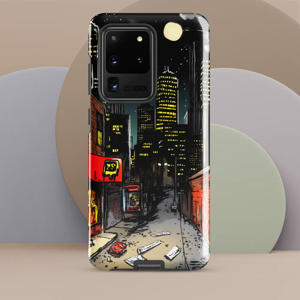 Nocturnal Cityscape: The Hidden Alley | Phone Case |  S20 Ultra | Tough Case | Glossy