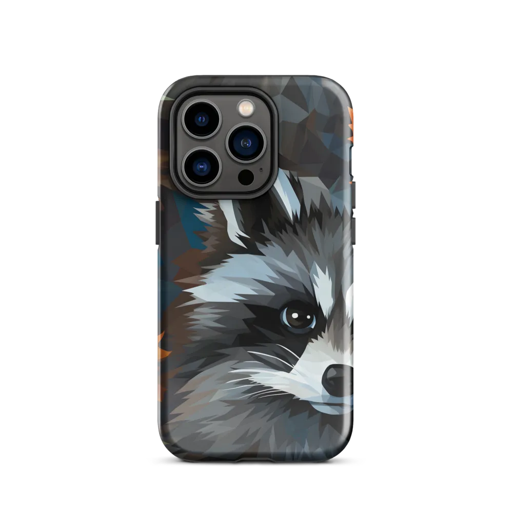 Whispers of Autumn: The Raccoon's Gaze | Phone Case |  14 Pro | Tough Case | Glossy