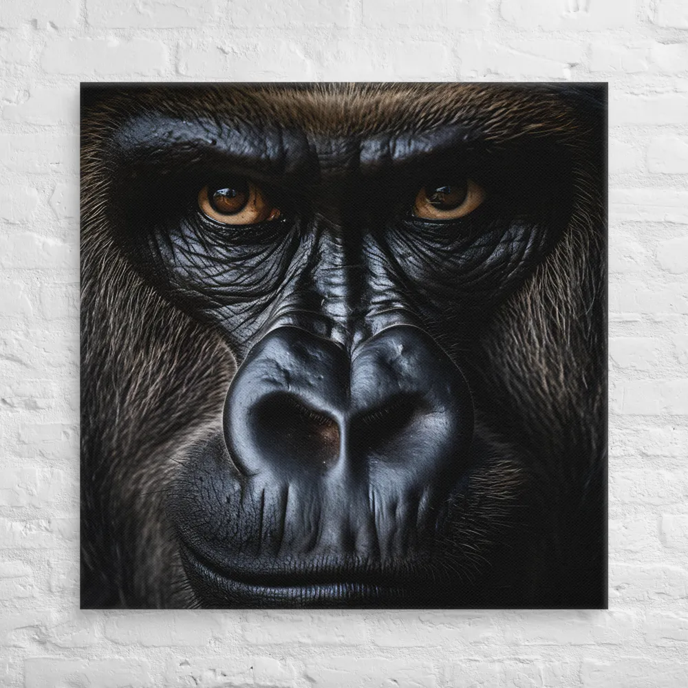 Gaze of the Wild: A Gorilla's Portrait | Canvas | 36″×36″