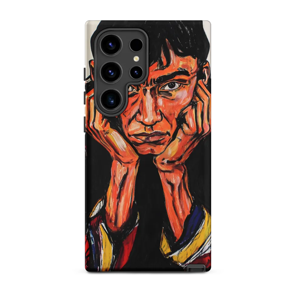 Contemplative Intensity: An Expressionist Portrait