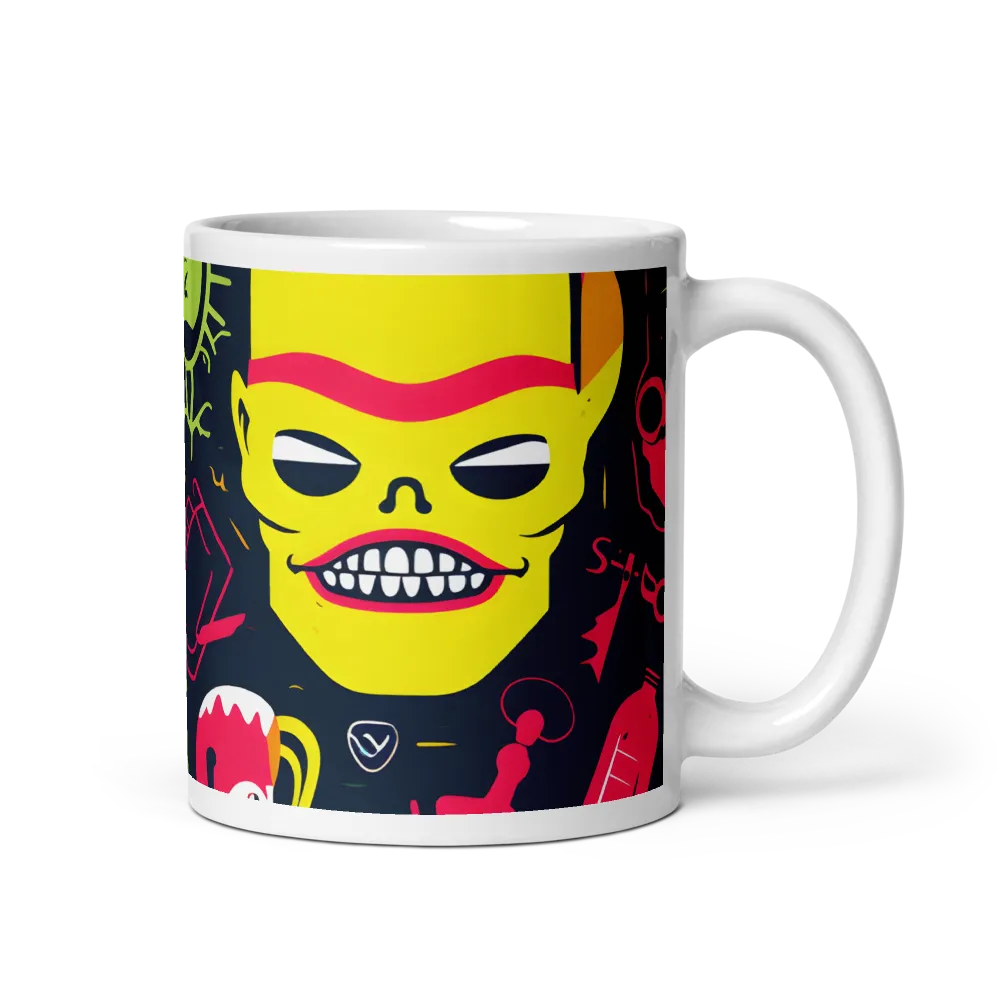 Neon Revelry: A Quirky Exploration of Modern Pop Art | Mug with White inside | 11 oz