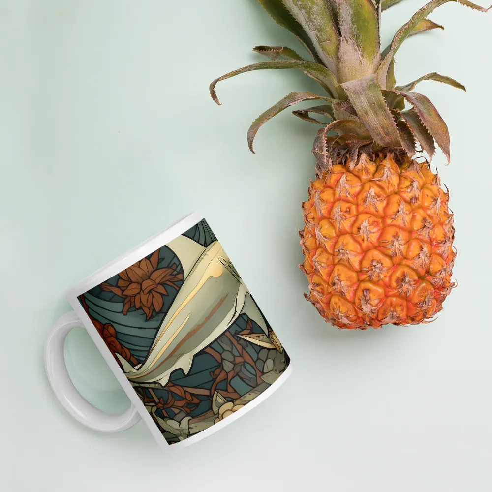 Dynamic Harmony of Sharks and Flora | Mugs | Multiple Sizes & Colors