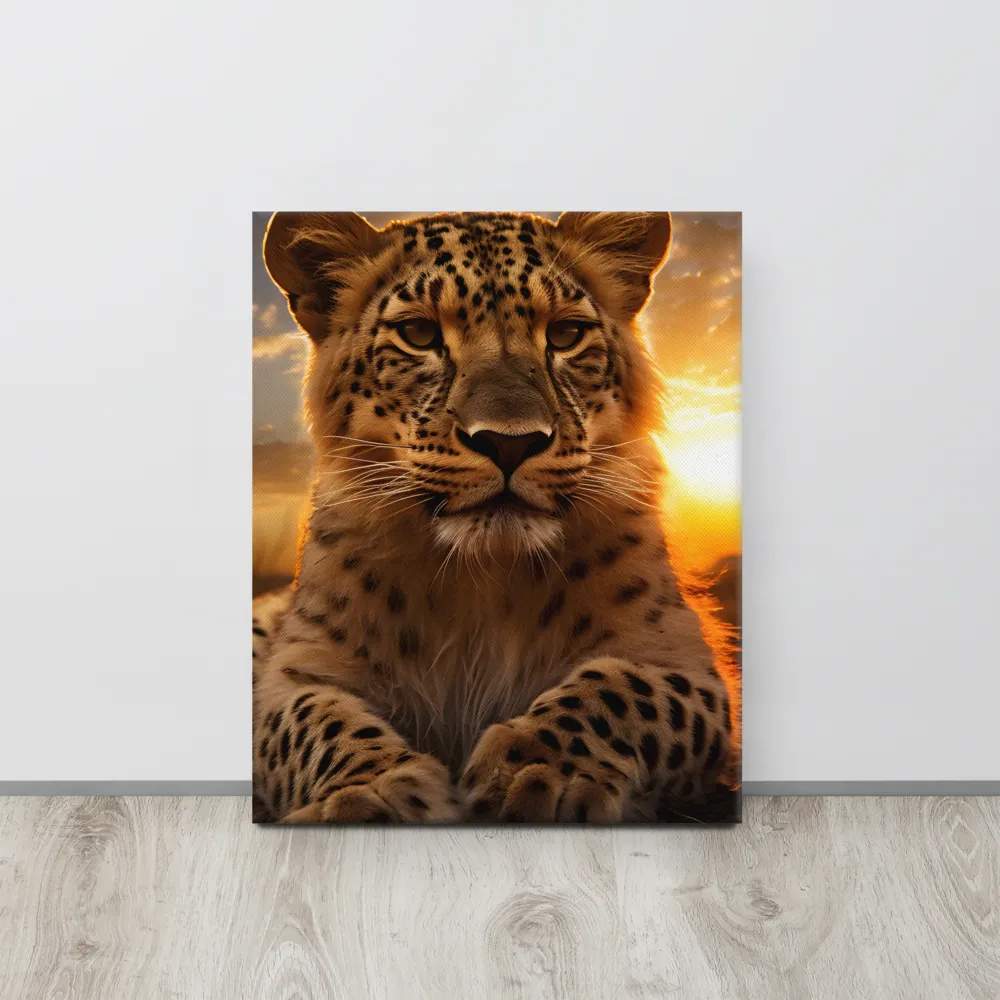 Regal Presence: The Leopard at Sunset