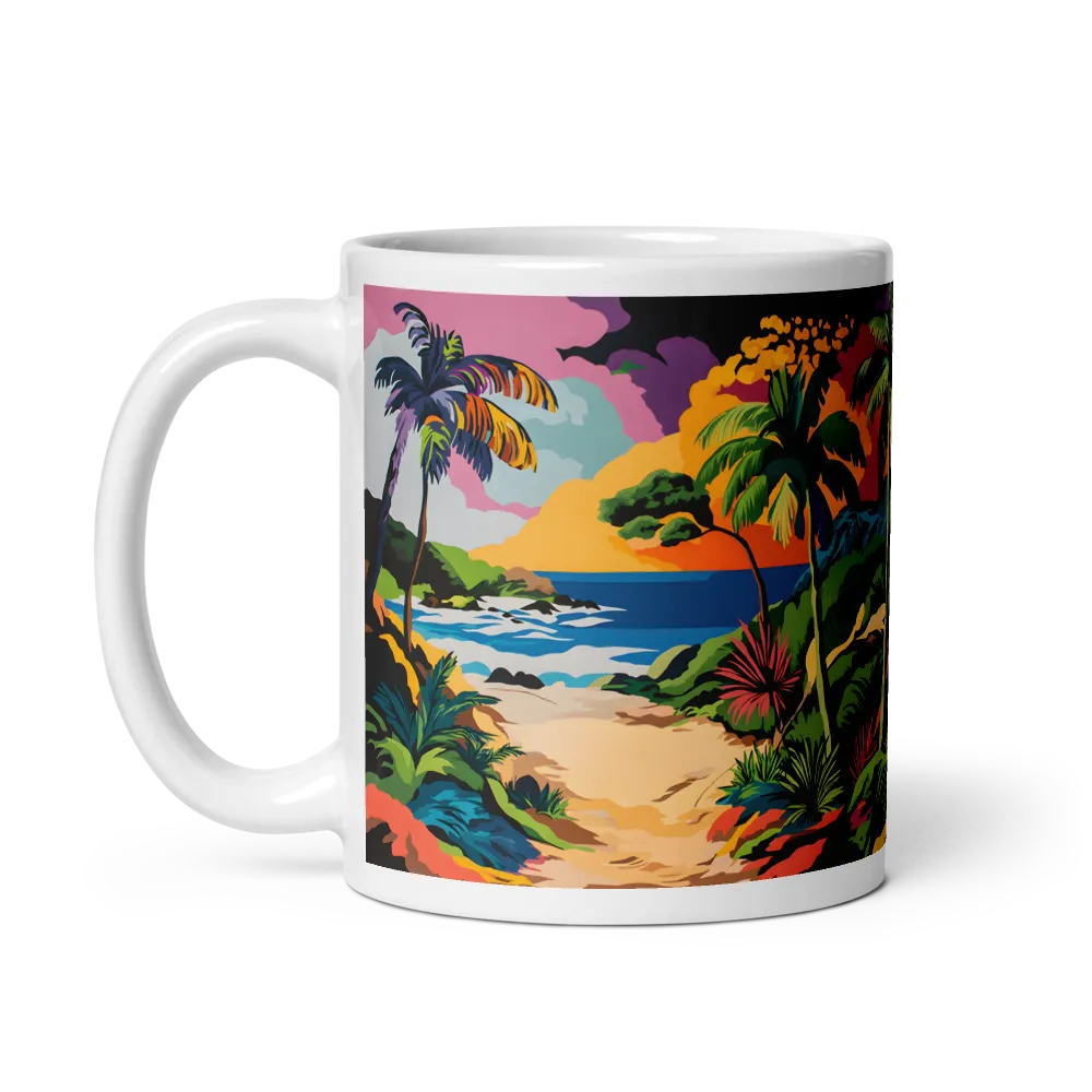 Tropical Sunset Escape | Mug with White inside | 11 oz