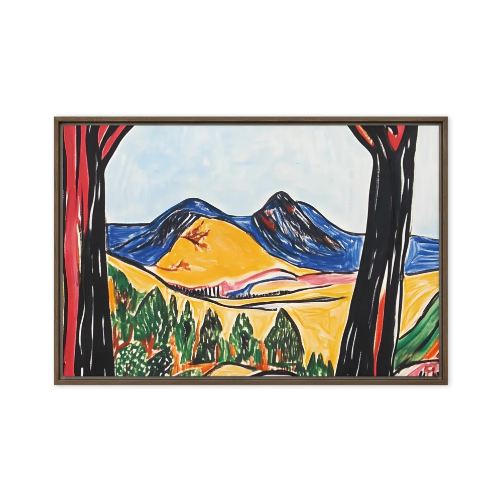 Vibrant Nature's Embrace | Canvas with Brown Frame | 20″×30″