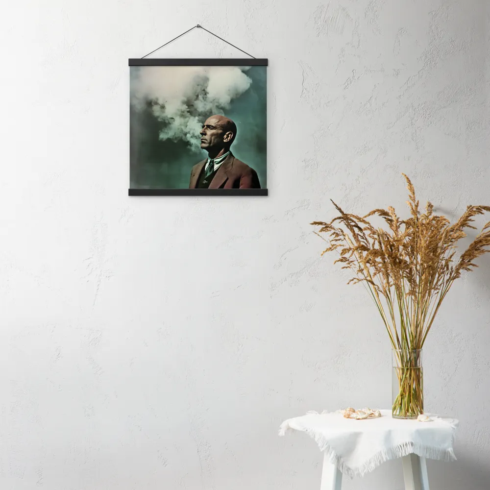 Clouded Thoughts | Poster With Black Wood Hanger | 16″×16″