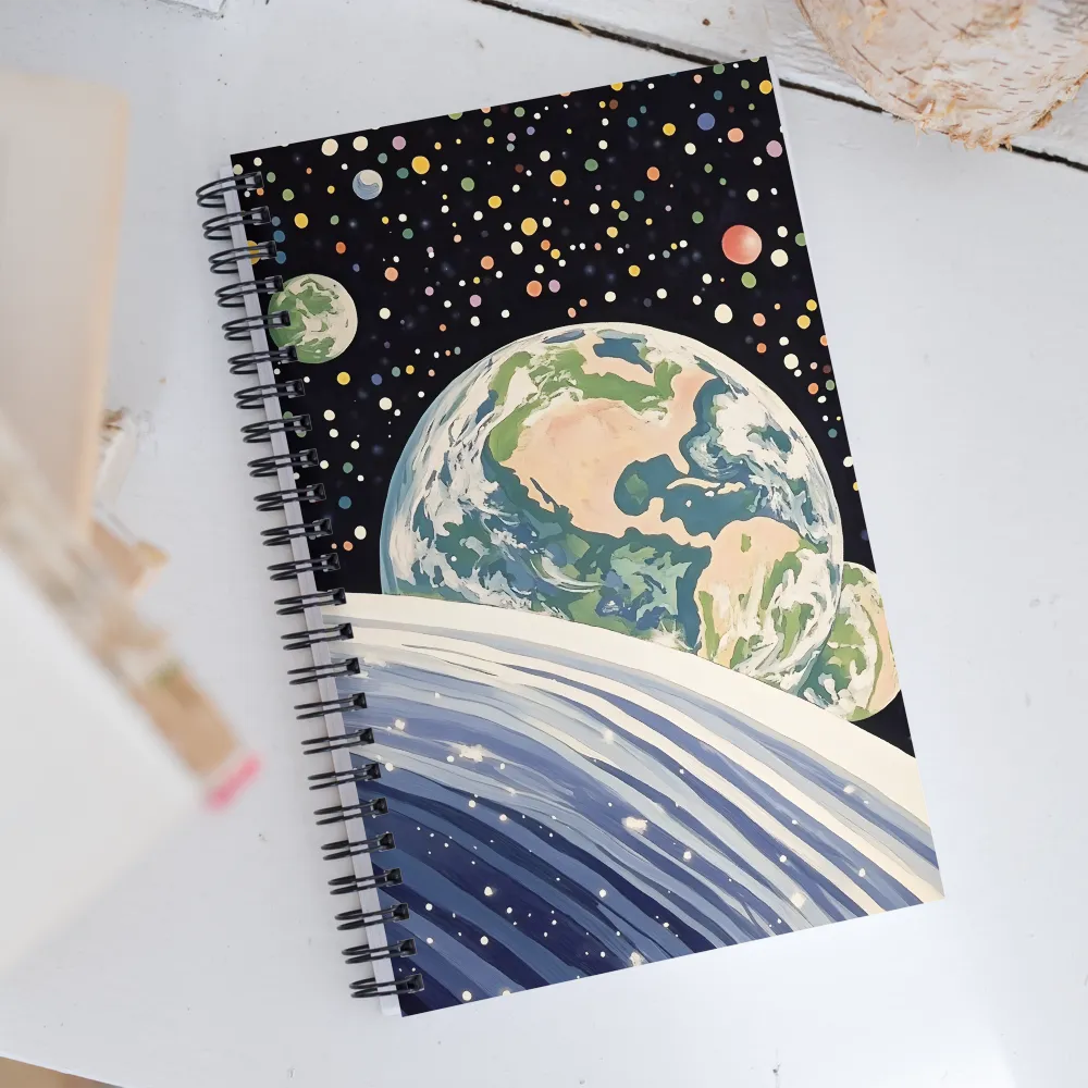 Celestial View: A Surreal Journey Through Space | Spiral Notebook