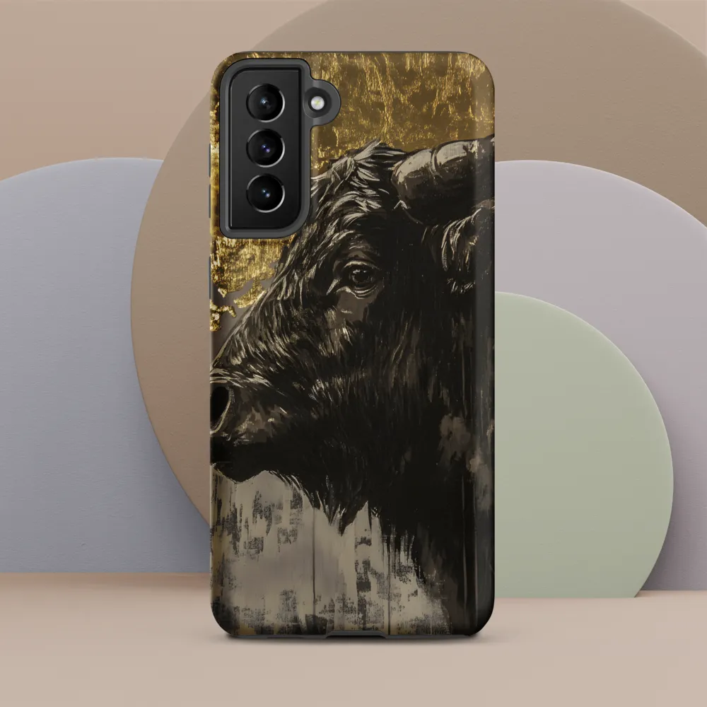 Majestic Bull Against the Golden Horizon