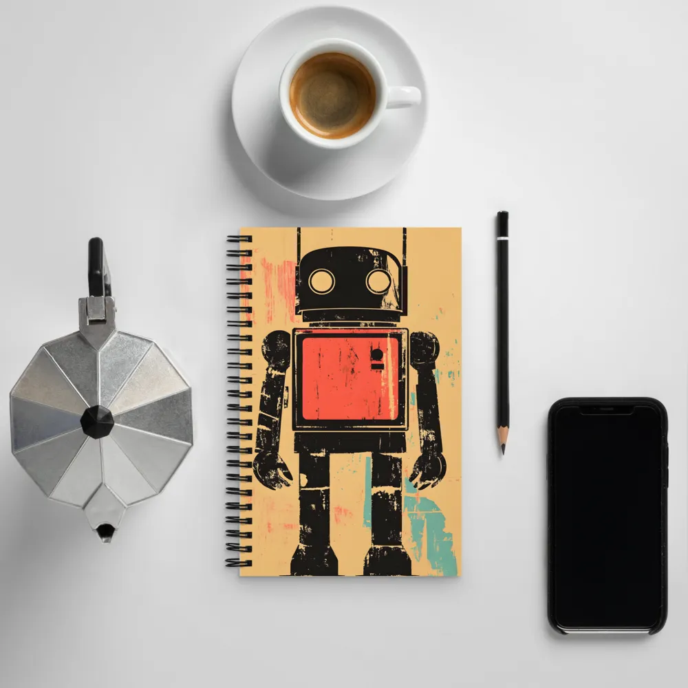 The Retro Robot | Spiral Notebook