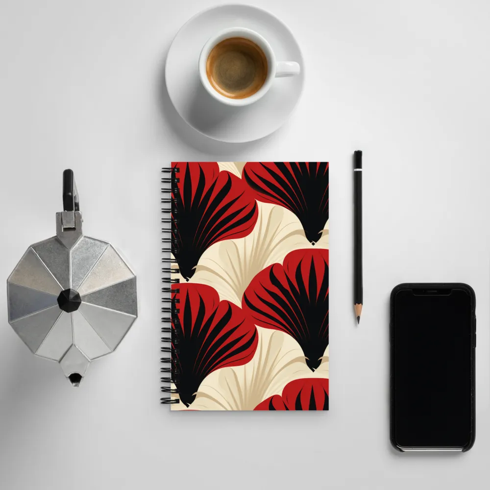 Elegance in Bloom: An Art Deco Floral Reverie | Spiral Notebook