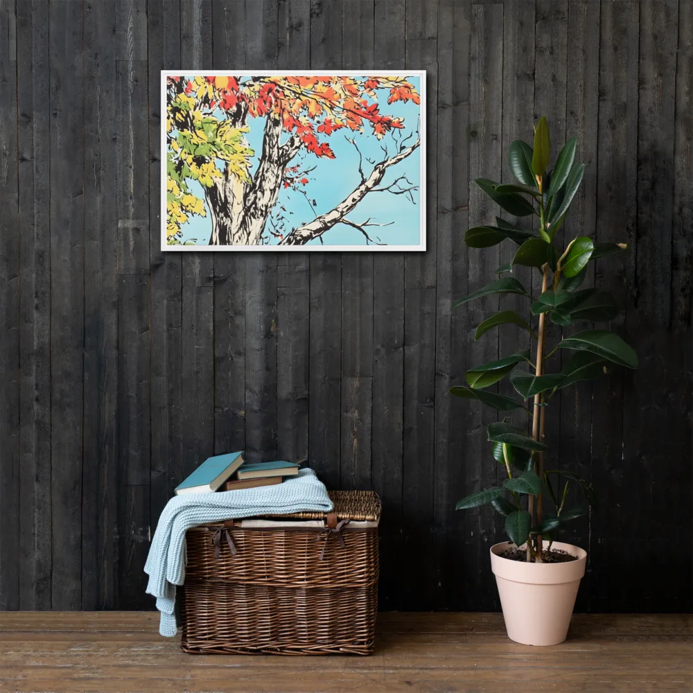 Autumn's Embrace | Canvas with White Frame | 20″×30″