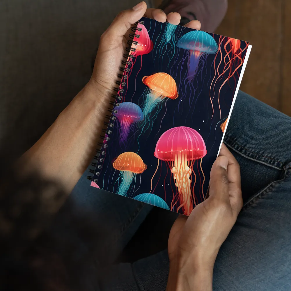 Ethereal Dance of Jellyfish | Spiral Notebook